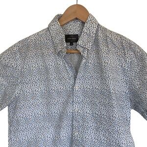 Peter Werth London N1 Men's Short Sleeve Button Front Shirt Size Small Paisley